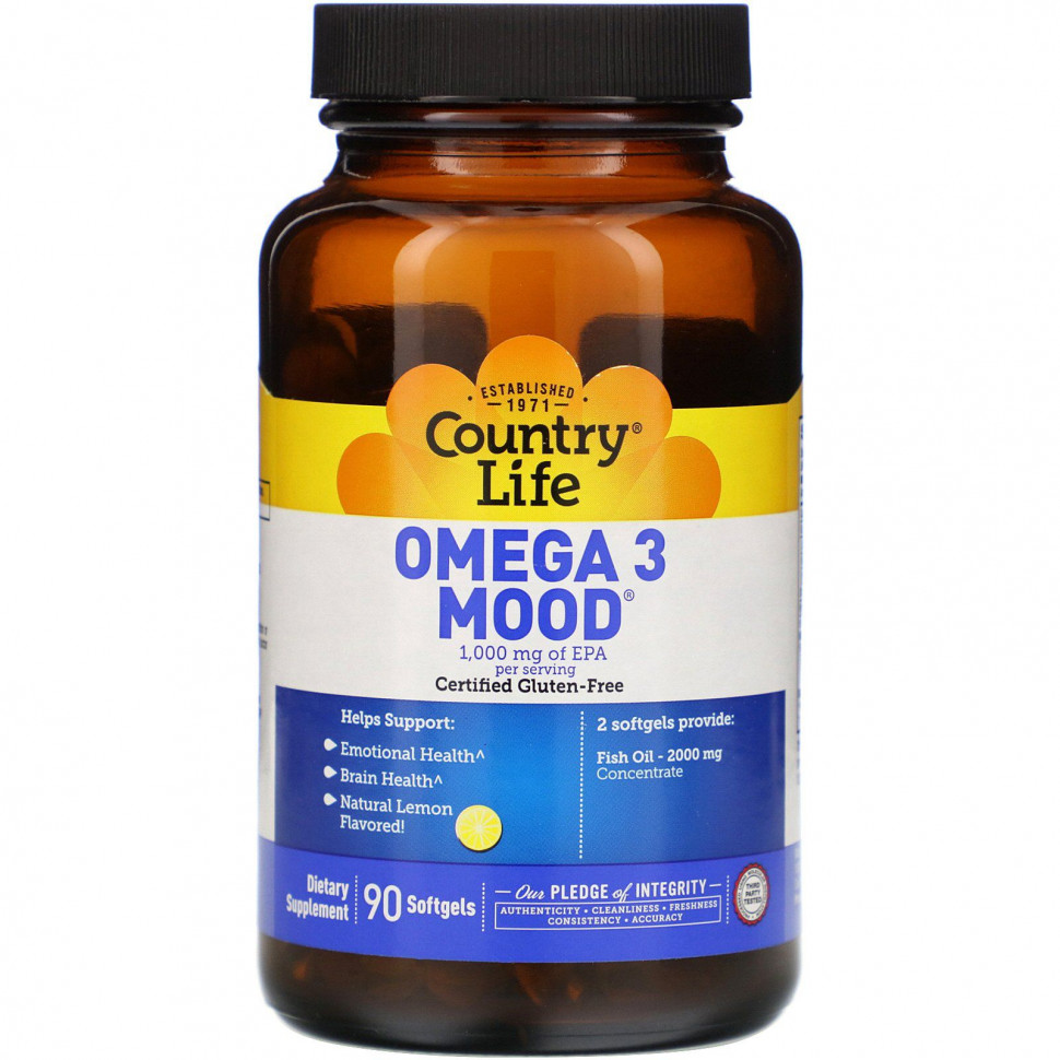  Country Life, Omega 3 Mood,     , 90     Iherb ()  