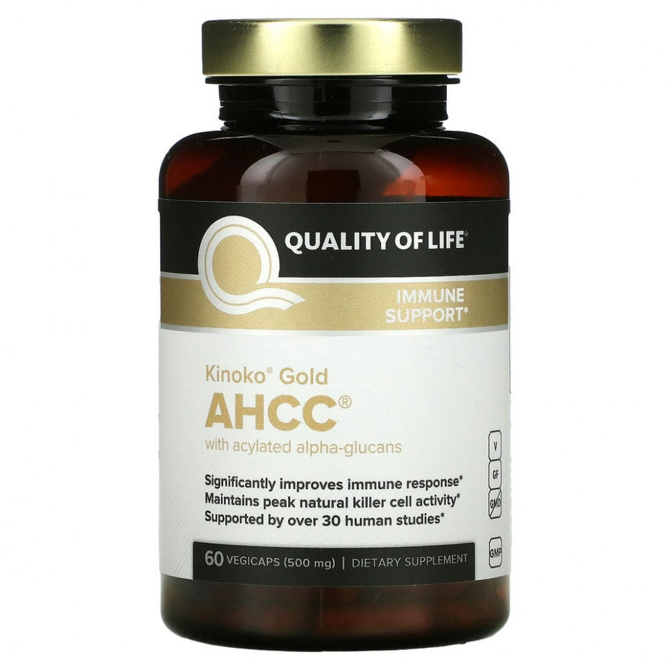  Quality of Life Labs, Kinoko Gold AHCC   -, 60      -     , -, 