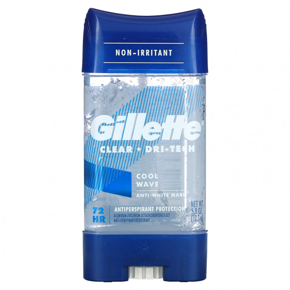  Gillette, Clear + Dri-Tech,   , Cool Wave, 107  (3,8 )    -     , -, 