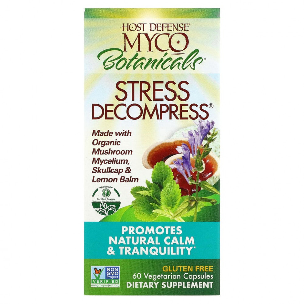  Fungi Perfecti, MycoBotanicals, Stress Decompress, 60      -     , -, 