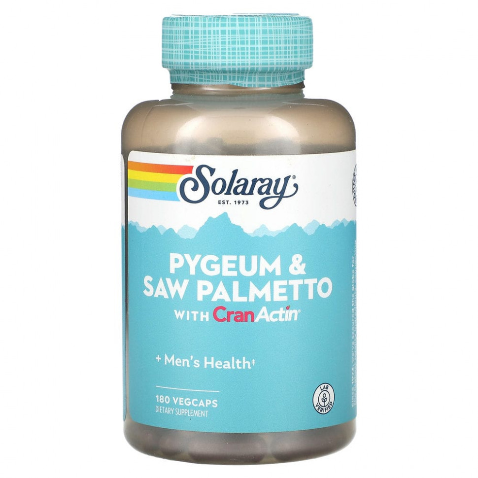  Solaray, Pygeum & Saw Palmetto  CranActin, 180      -     , -, 