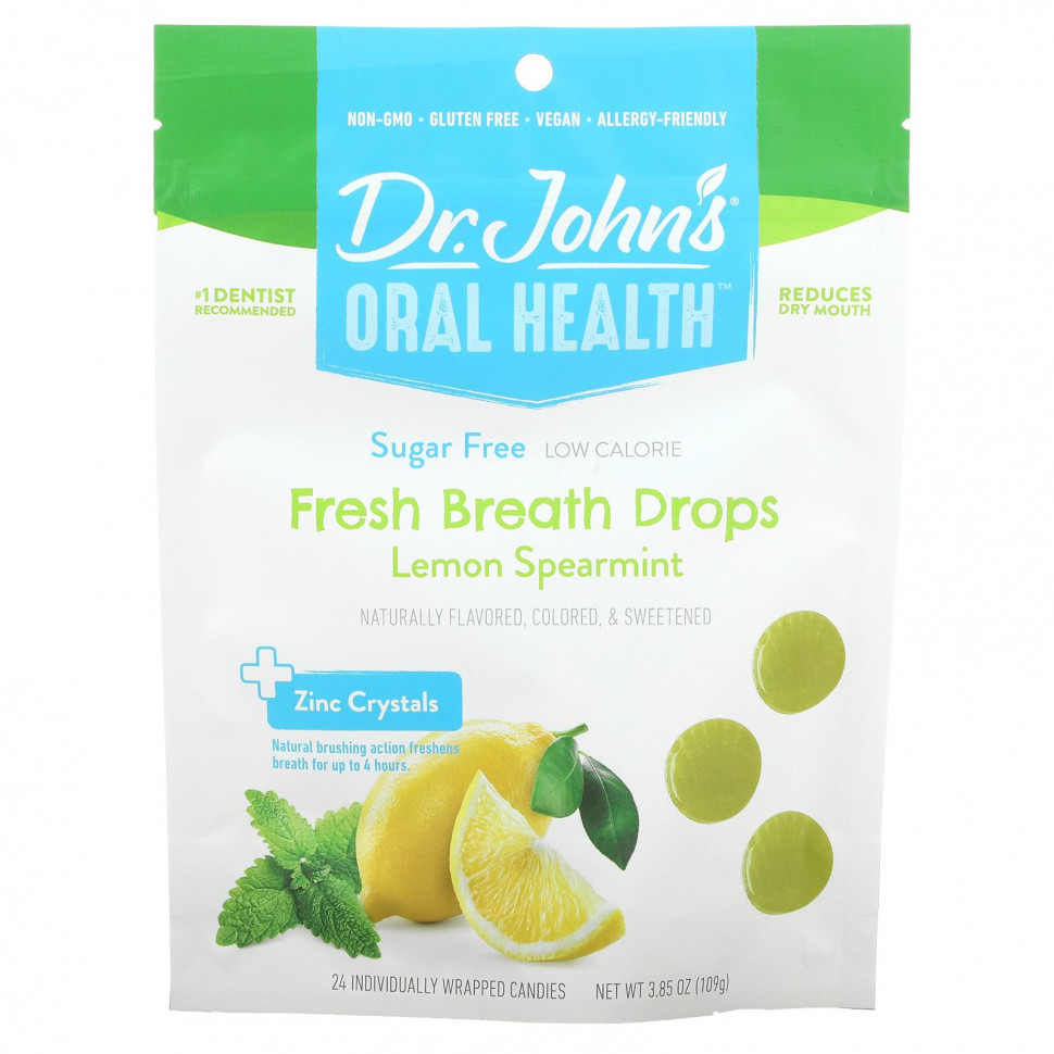 ���� Dr. John's Healthy Sweets, Oral Health, ����� ��� ������� �������, + ��������� �����, ����� � ����, ��� ������, 24 ������� � �������������� ��������, 109 � (3,85 �����)  Iherb (������) ������ ������