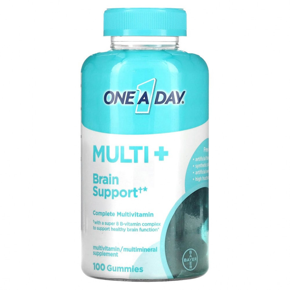  One-A-Day, Multi + Brain Support, 100      -     , -, 