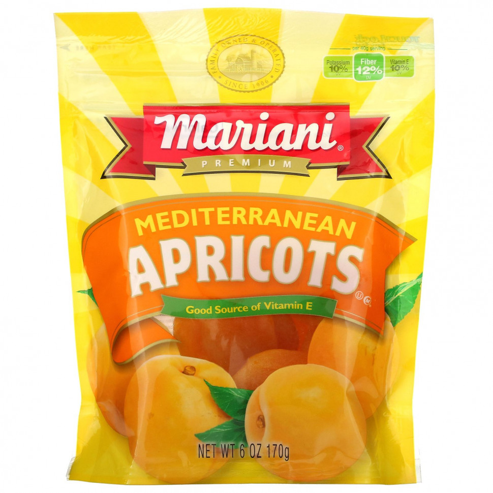  Mariani Dried Fruit, Premium, Mediterranean Apricots, 6 oz ( 170 g)    -     , -, 