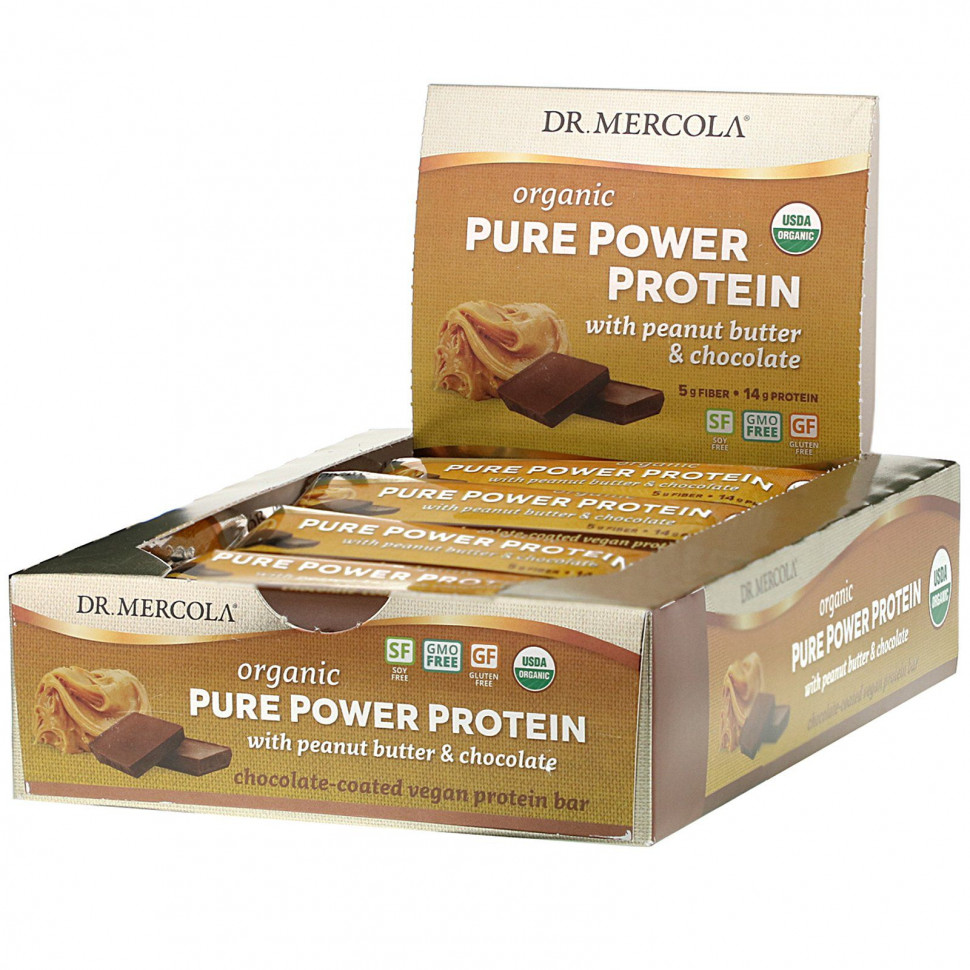  Dr. Mercola, Organic Pure Power Protein Bar,    , 12 , 52  (1,83 )    -     , -, 