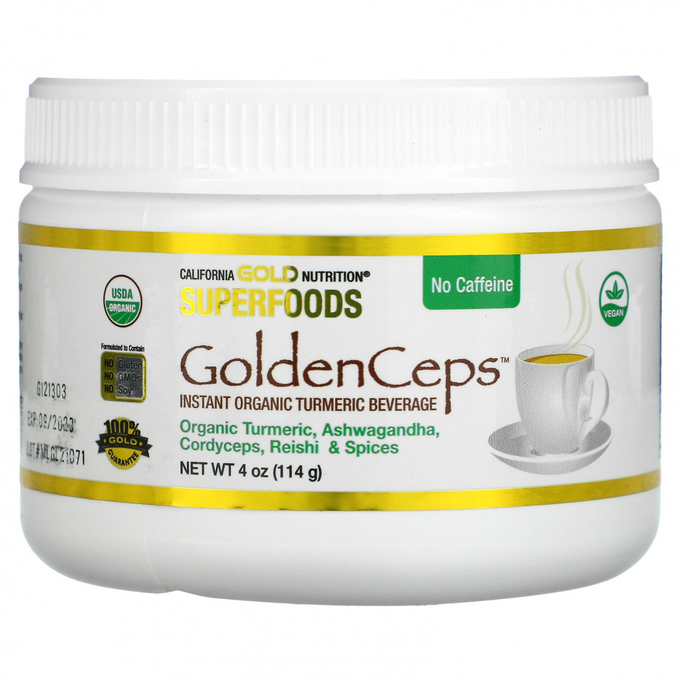  California Gold Nutrition, SUPERFOODS, GoldenCeps,    , 114  (4 )    -     , -, 