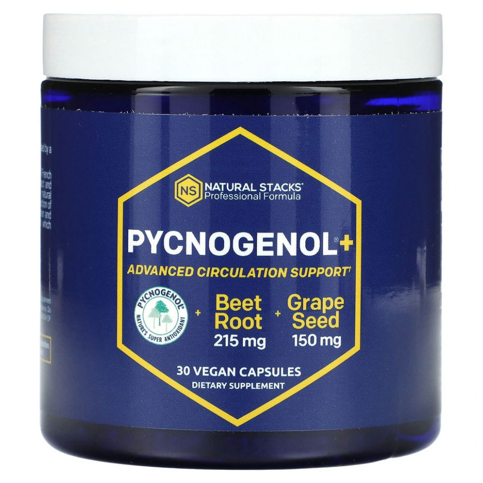  Natural Stacks, Pycnogenol +, 30      -     , -, 