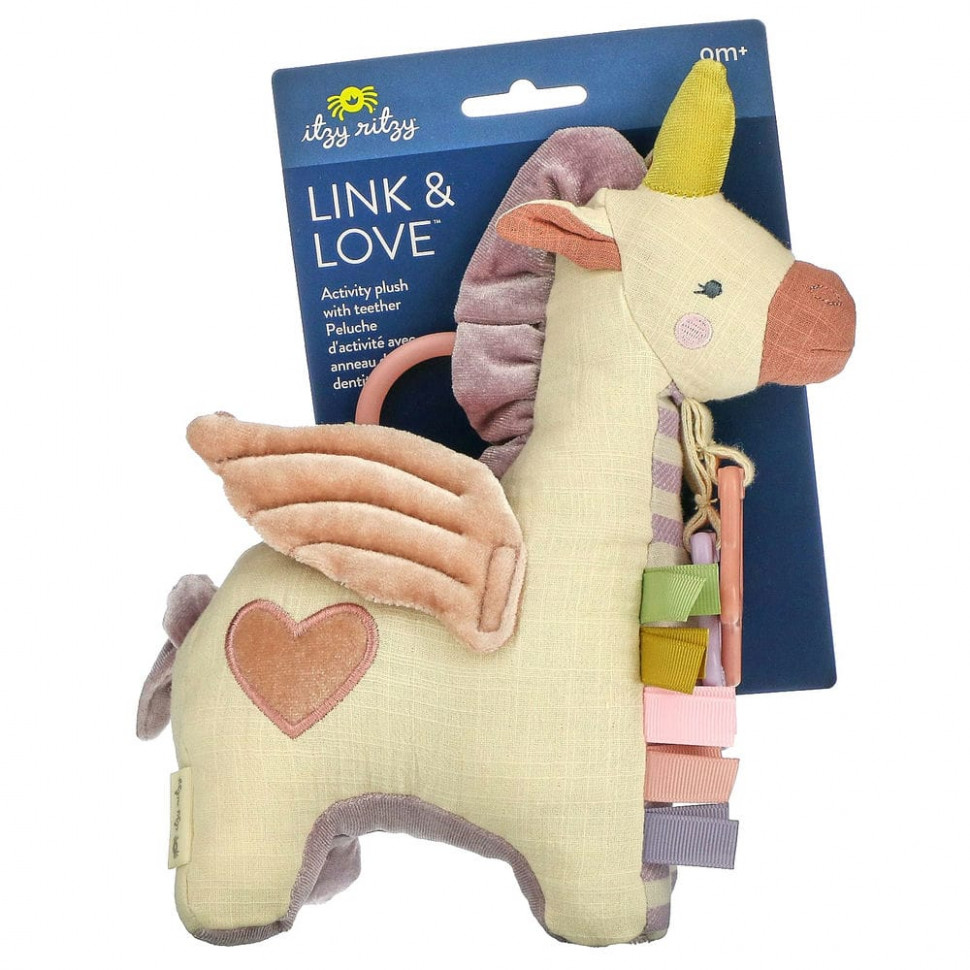  itzy ritzy, Link & Love, Activity Plush with Teether, 0+ Months, Pegs`` 1 Teether    -     , -, 