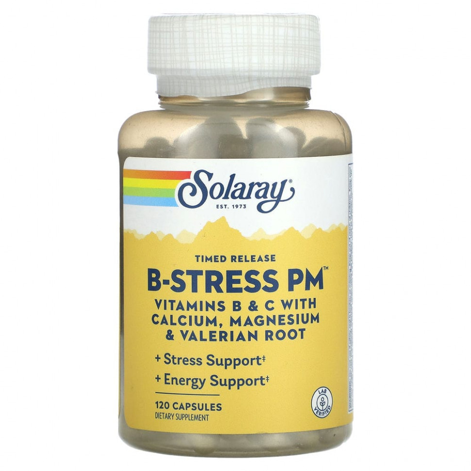  Solaray,  B-Stress PM   , 120     -     , -, 