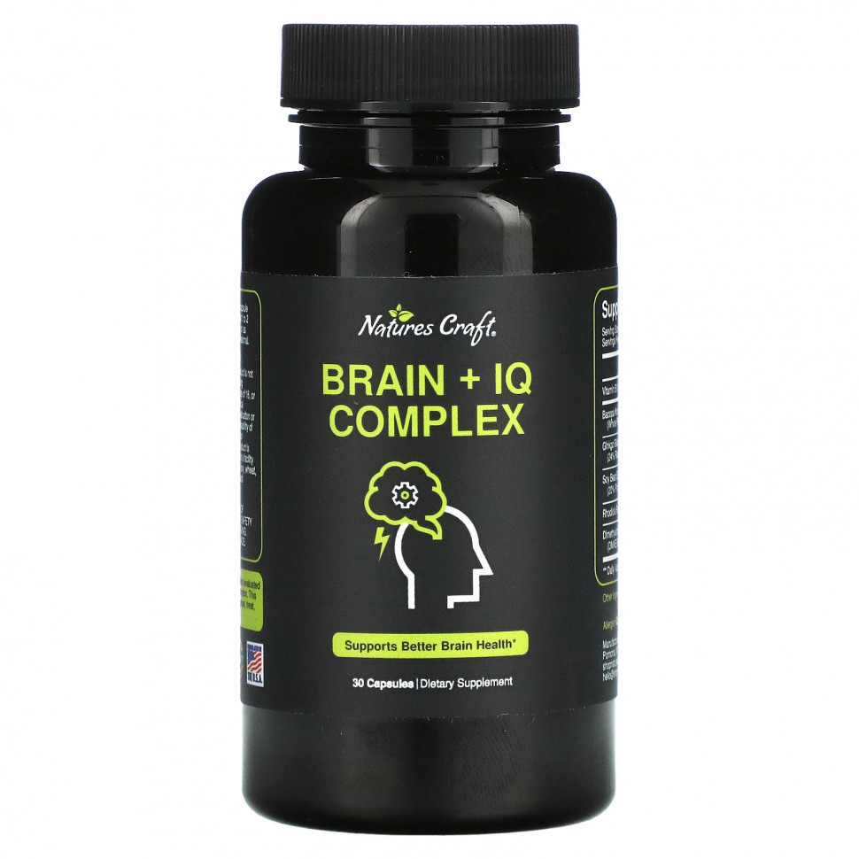  Natures Craft, Brain + IQ Complex, 30     -     , -, 