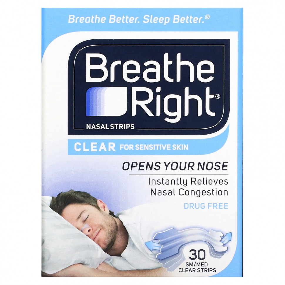 ���� Breathe Right, ������� ��� ����, ������� / �������, ����������, 30 ��.  Iherb (������) ������ ������