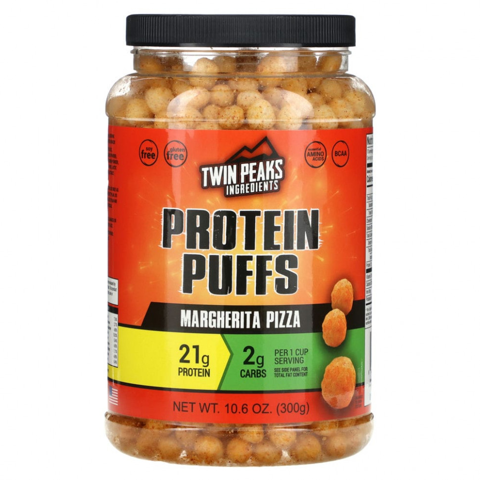  Twin Peaks, Protein Puffs, Margherita Pizza, 300  (10,6 )    -     , -, 