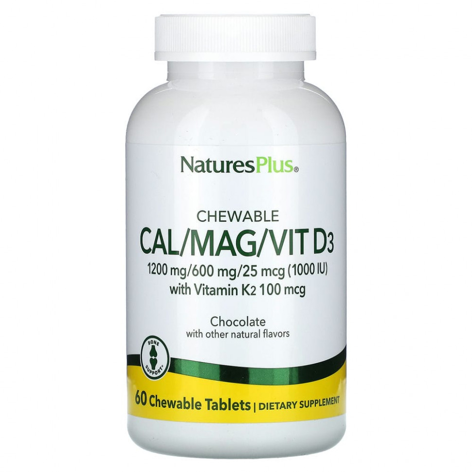  NaturesPlus,   Cal / Mag / Vit D3, , 60      -     , -, 