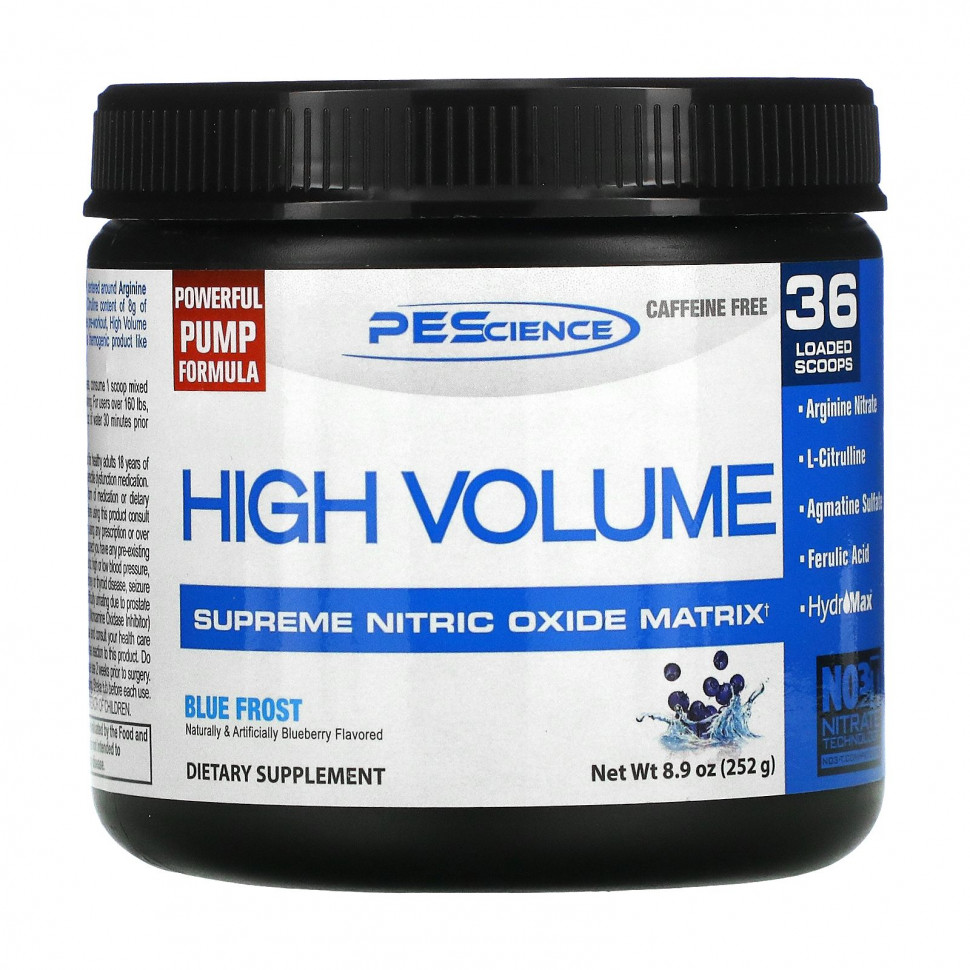  PEScience, High Volume, Supreme Nitric Oxide Matrix, Blue Frost, 252  (8,9 )    -     , -, 