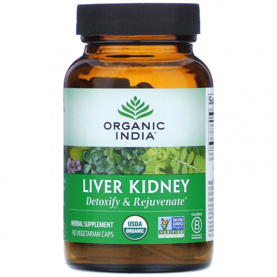  Organic India, Liver Kidney, 90      -     , -, 