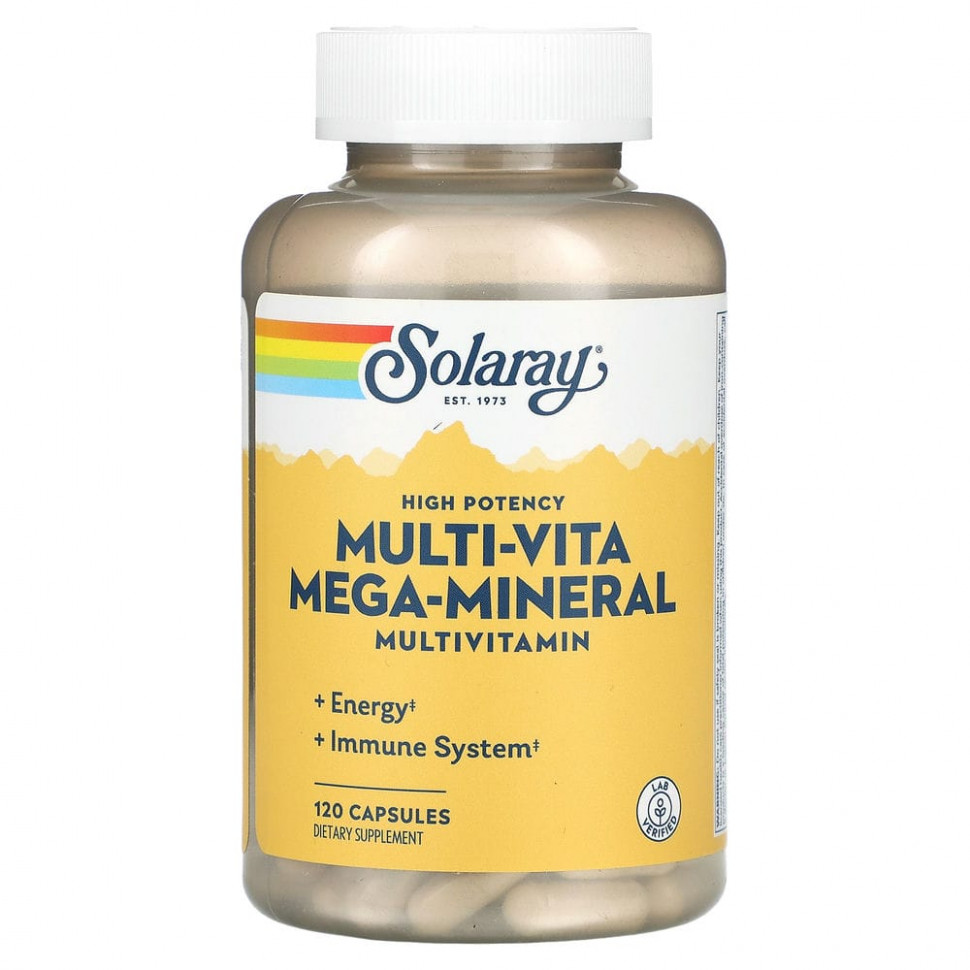  Solaray, High Potency Multi-Vita Mega-Mineral, , 120     -     , -, 