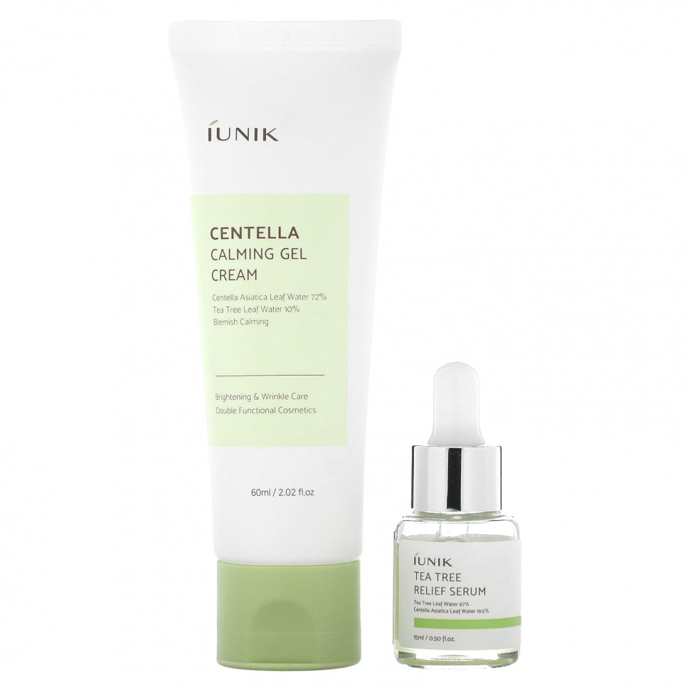  iUNIK, Centella Edition Skin Care Set, Cream & Mini Serum, 2 Piece Set    -     , -, 