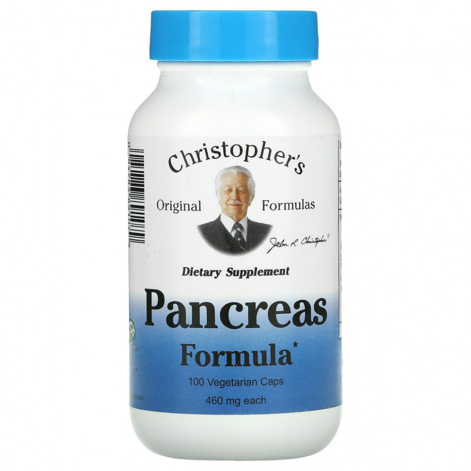  Christopher's Original Formulas, Pancreas Formula, 460 , 100      -     , -, 