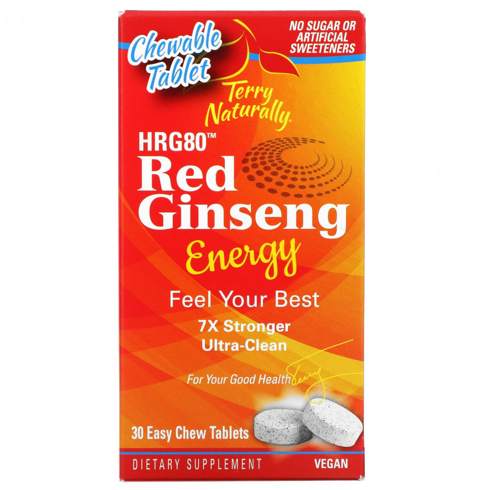  Terry Naturally, HRG80 Red Ginseng Energy, 30      -     , -, 