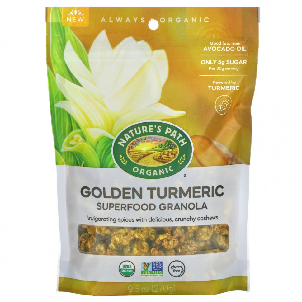  Nature's Path, Golden Turmeric Superfood Granola, 270  (9,5 )    -     , -, 