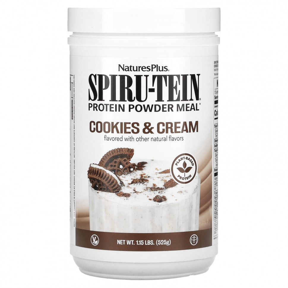  NaturesPlus, Spiru-Tein Protein Powder Meal,   , 525  (1,15 )    -     , -, 