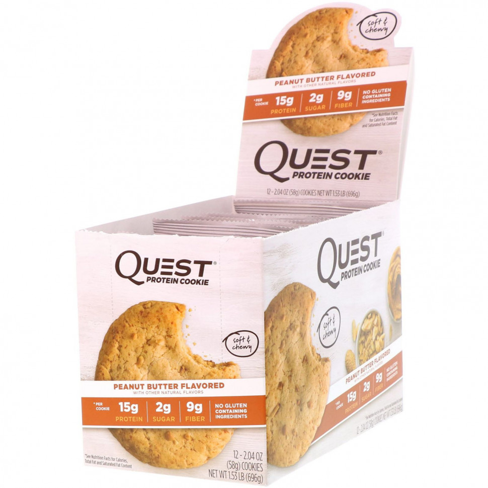  Quest Nutrition,  Protein Cookie   , 12 , 2,04  (58 )    -     , -, 