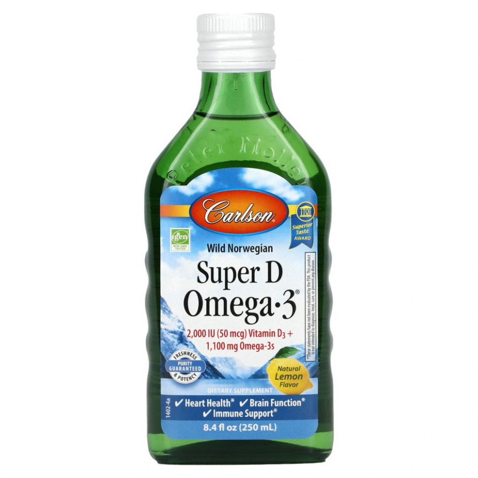  Carlson Labs, Norwegian Super D Omega-3    , 250  (8,4  )    -     , -, 