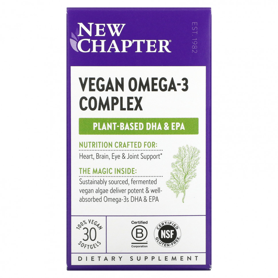  New Chapter, Vegan Omega-3, 30    Iherb ()  