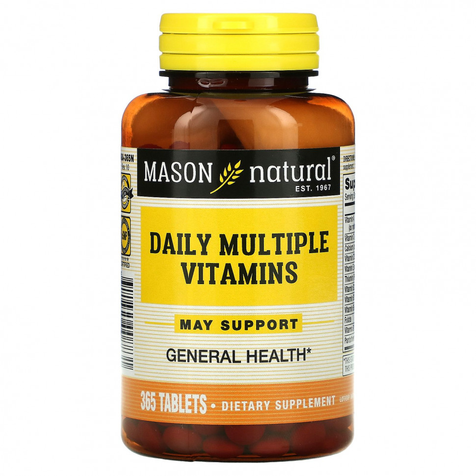  Mason Natural, Daily Multiple Vitamins, 365     -     , -, 