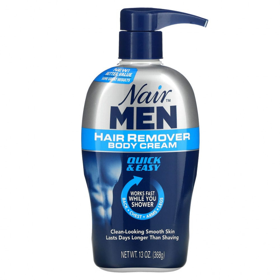  Nair, For Men, Hair Remover Body Cream, 13 oz (368 g)    -     , -, 