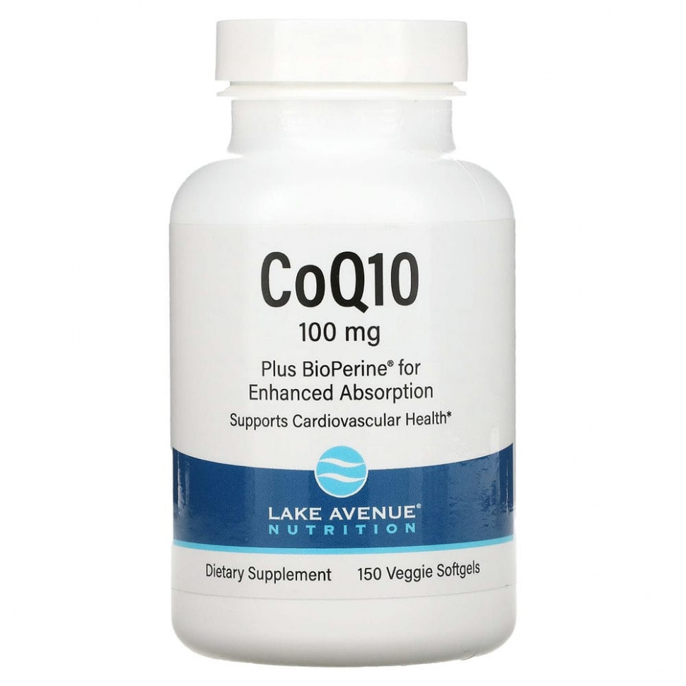  Lake Avenue Nutrition, CoQ10 Plus BioPerine, 100 , 150      -     , -, 