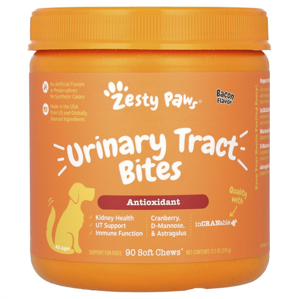  Zesty Paws, Cranberry Bladder Bites,      , 90       -     , -, 