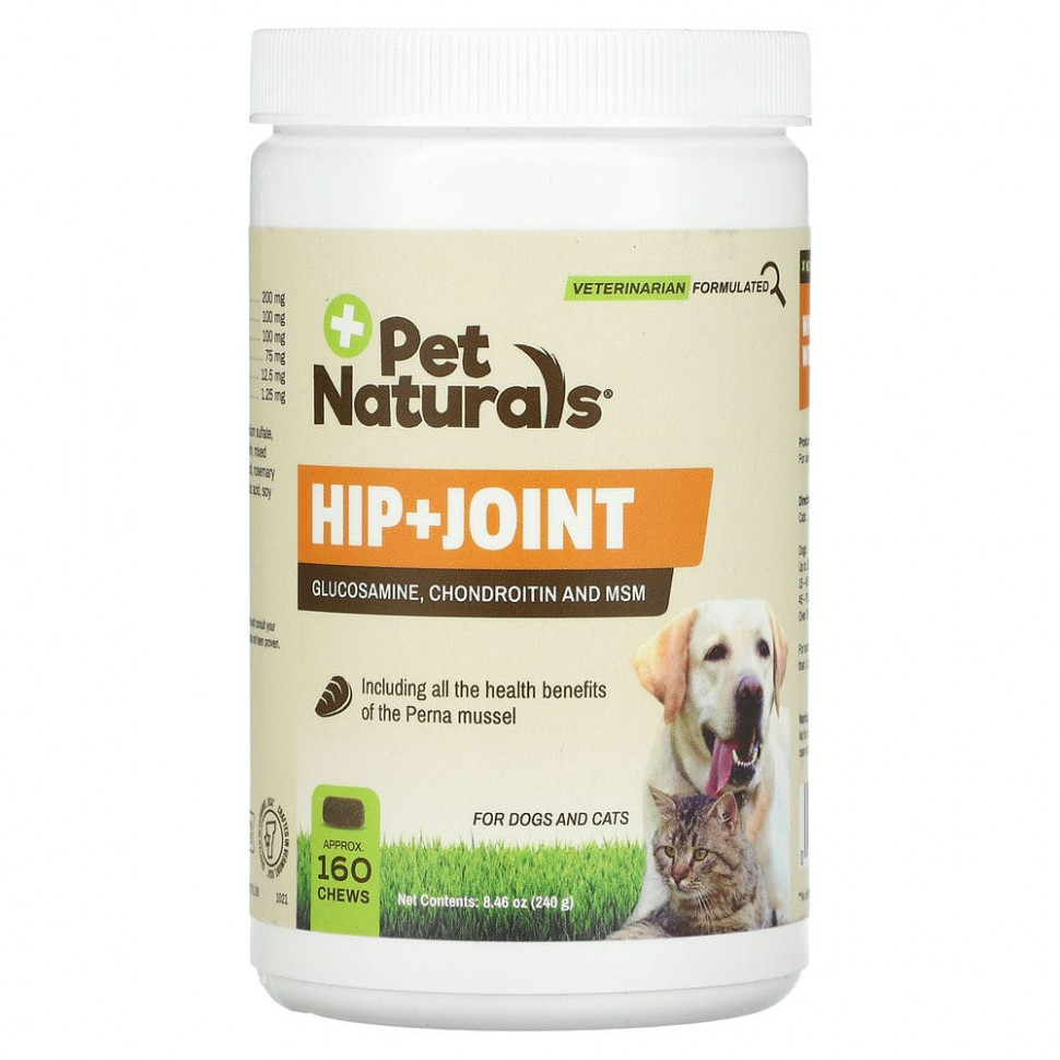  Pet Naturals of Vermont, Hip + Joint,     ,    ,  160  , 240  (8,46 )  Iherb ()  