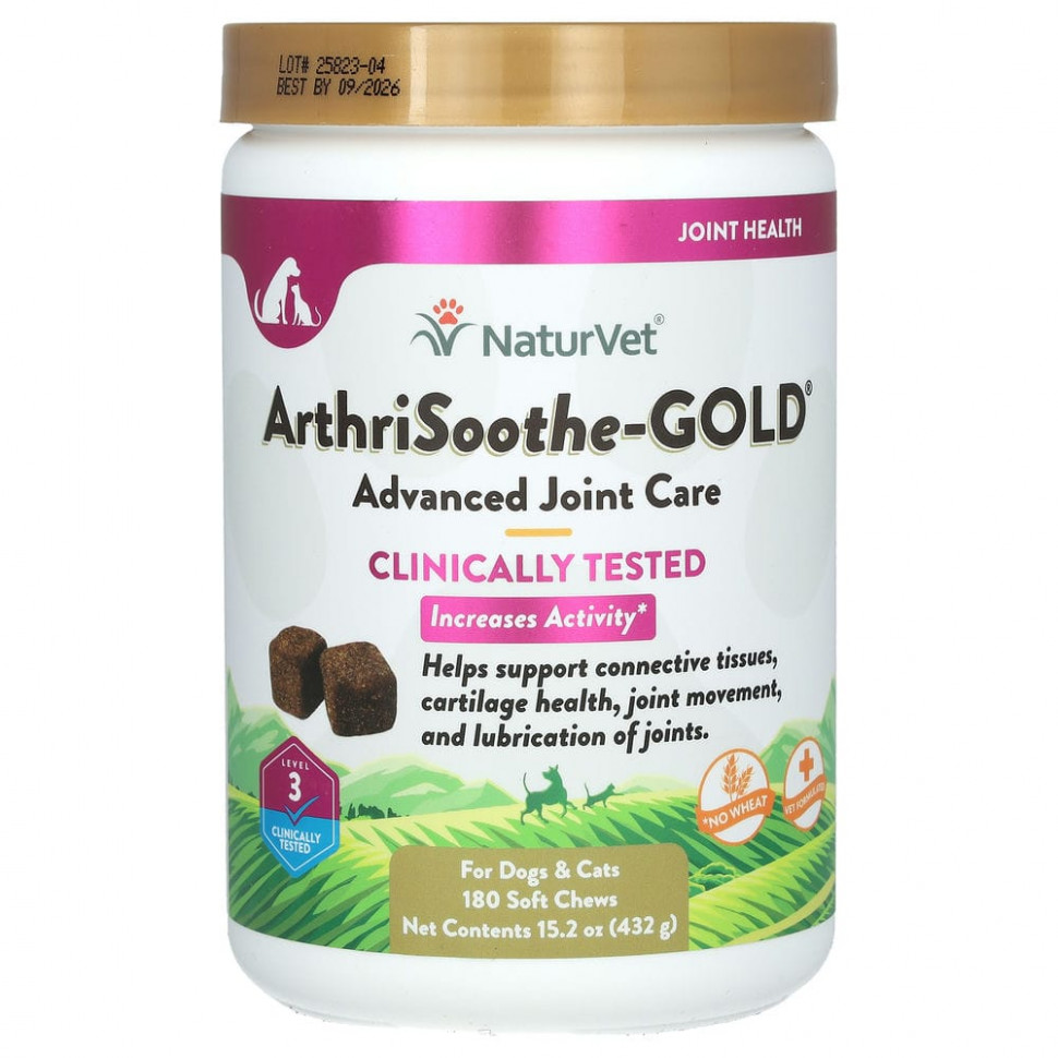  NaturVet, ArthriSoothe-GOLD,  ,  3, 180  , 15.2  (432 )  Iherb ()  