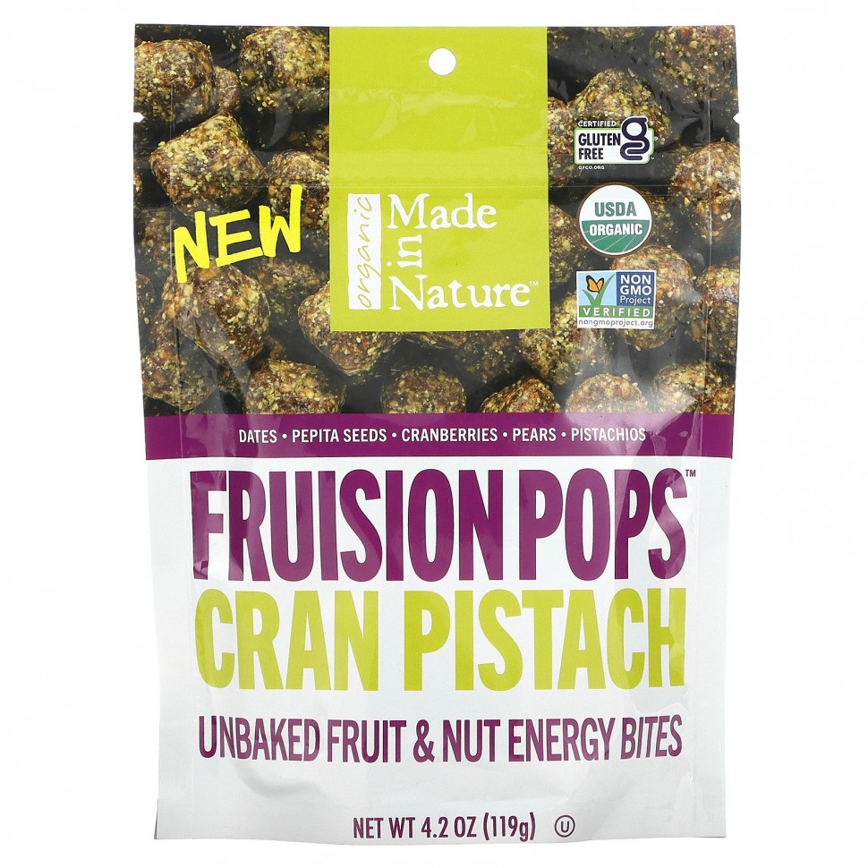  Made in Nature, Organic Fruision Pops, Cran Pistach,   ,  , 119 , 4,2 )    -     , -, 