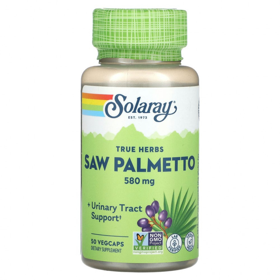  Solaray, True Herbs Saw Palmetto, 580 , 50      -     , -, 