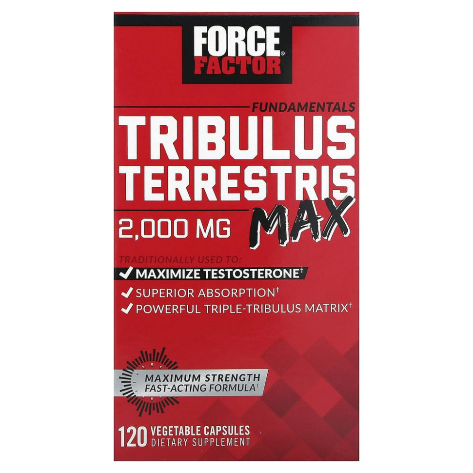 ���� Force Factor, Fundamentals, Tribulus Terrestris Max, 500 ��, 120 ������������ ������  Iherb (������) ������ ������