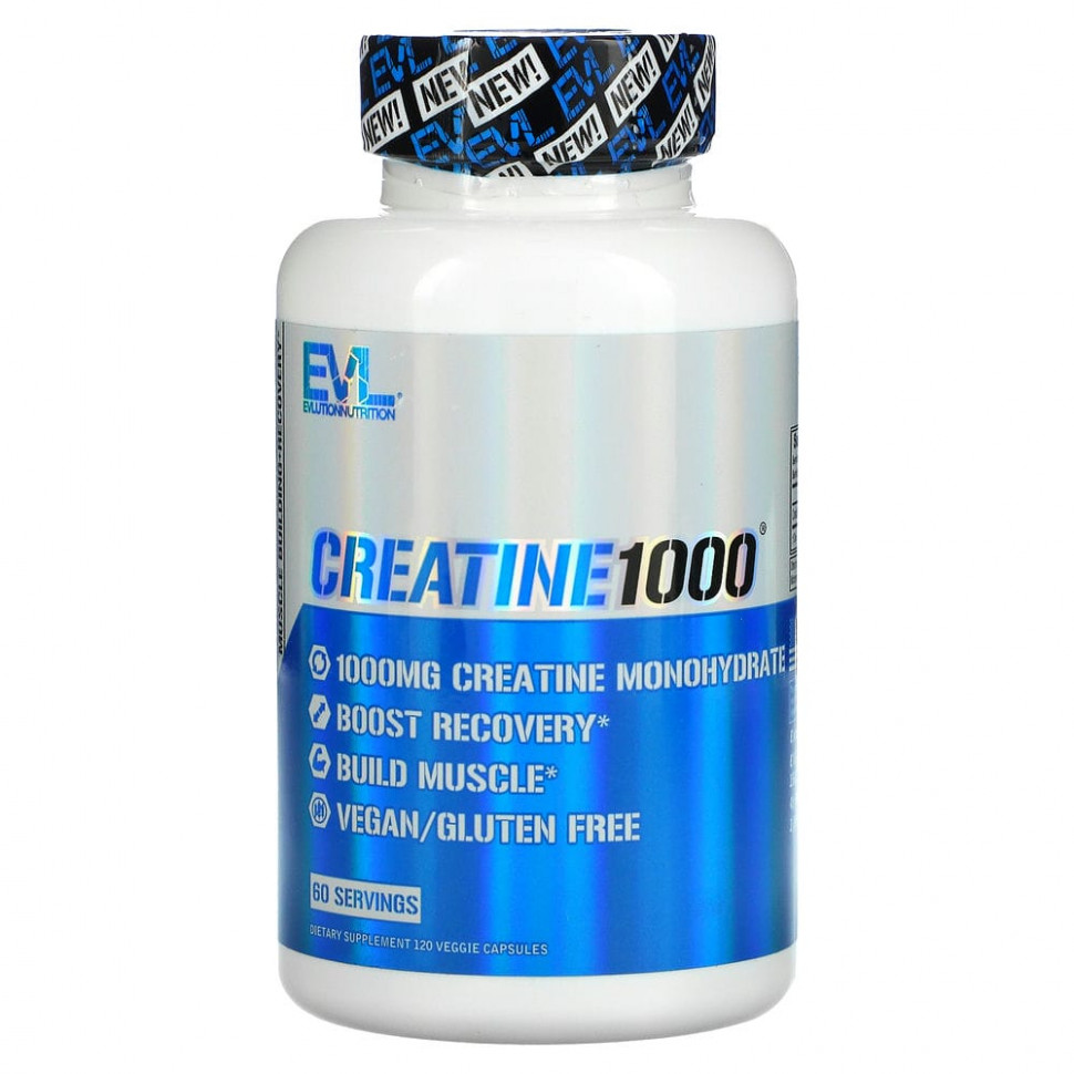  EVLution Nutrition, Creatine1000, , 500 , 120      -     , -, 