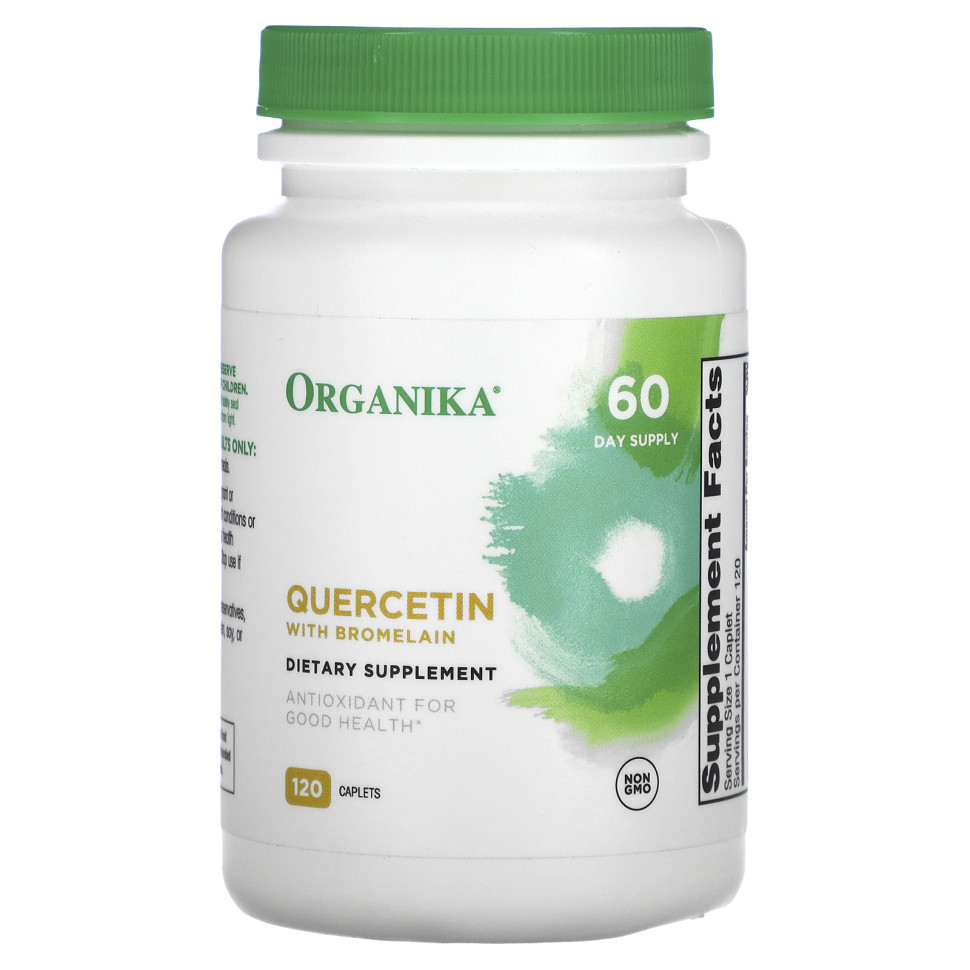  Organika, Quercetin with Bromelain, 120 Caplets    -     , -, 