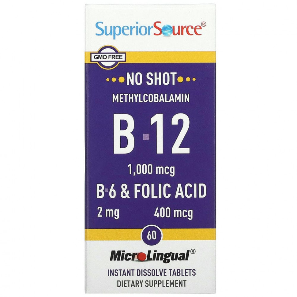  Superior Source,  ( B-12),  B-6   , 60   MicroLingual    -     , -, 