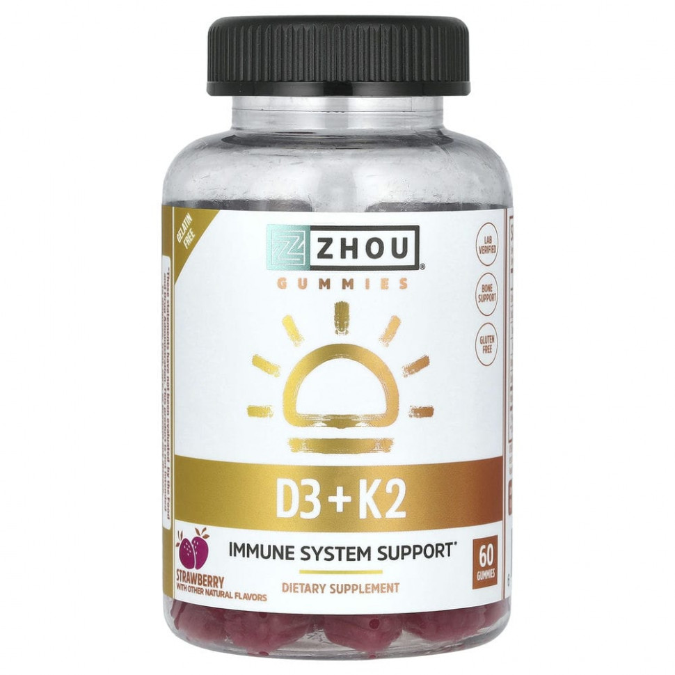  Zhou Nutrition, K2 + D3, , 60      -     , -, 