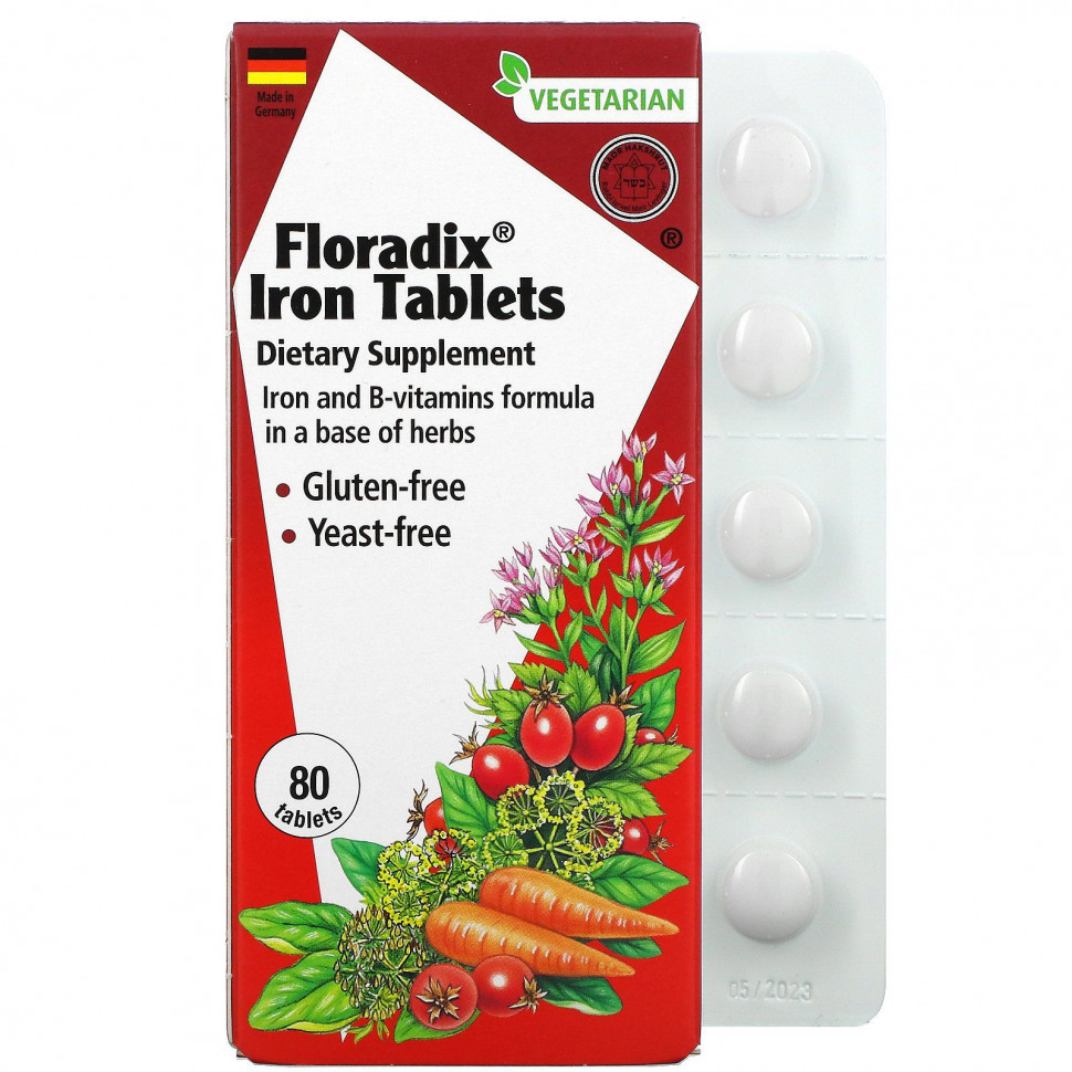  Gaia Herbs, Floradix,   , 80     -     , -, 