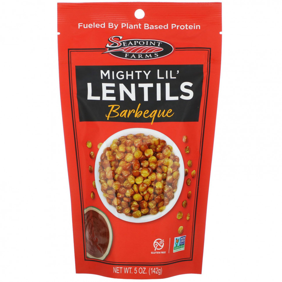  Seapoint Farms, Mighty Lil' Lentils, Barbecue, 5 oz (142 g)    -     , -, 