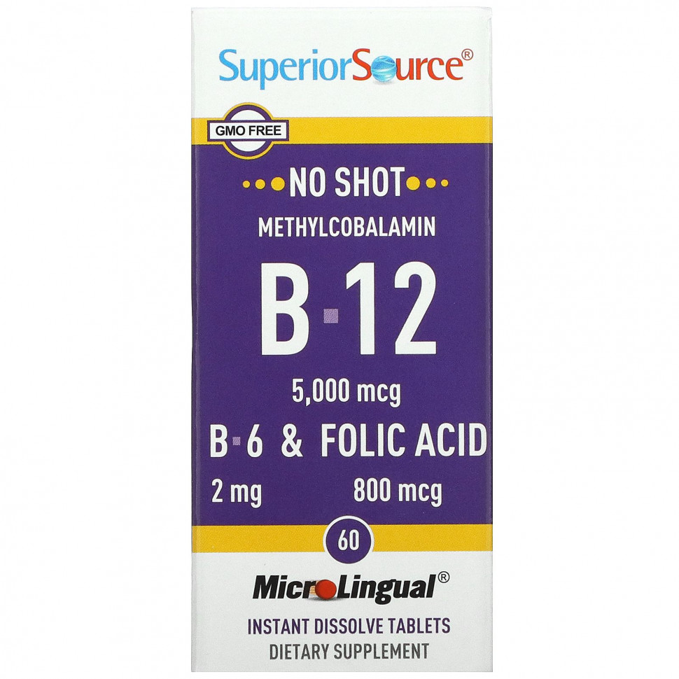  Superior Source,  ( B-12),  B-6   , 60   MicroLingual    -     , -, 