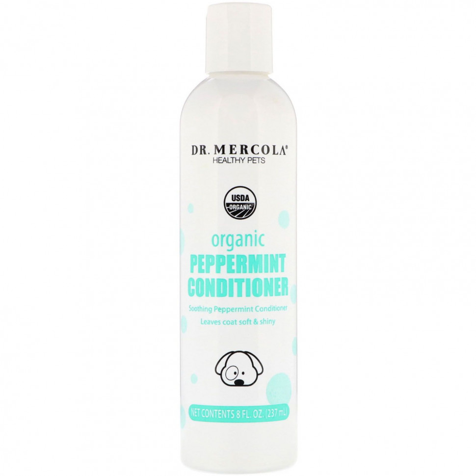  Dr. Mercola, Healthy Pets, Organic Peppermint Conditioner for Dogs, 8 fl oz (237 ml)    -     , -, 