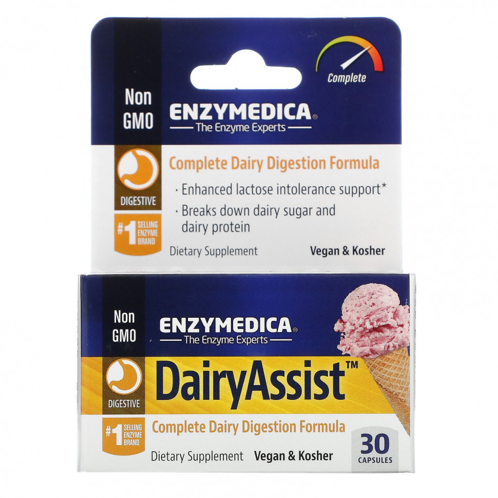  Enzymedica, DairyAssist, 30     -     , -, 