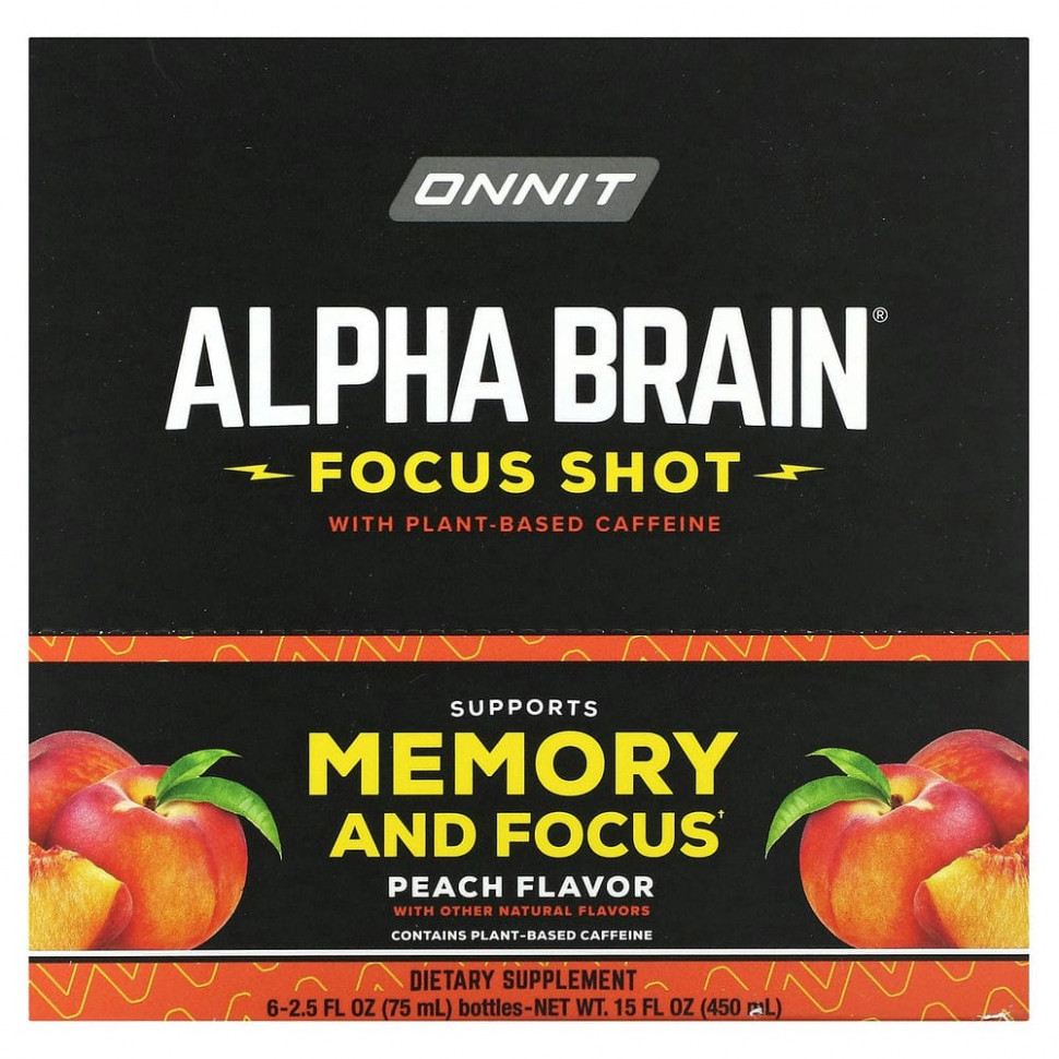  Onnit, Alpha Brain Focus Shot, , 6   75  (2,5 . )    -     , -, 