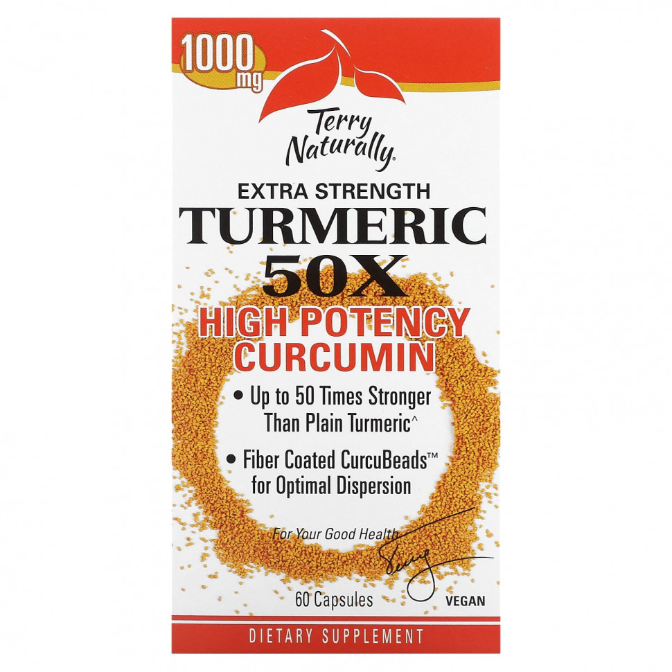  Terry Naturally, Extra Strength Turmeric 50X,  , 1000 , 60     -     , -, 