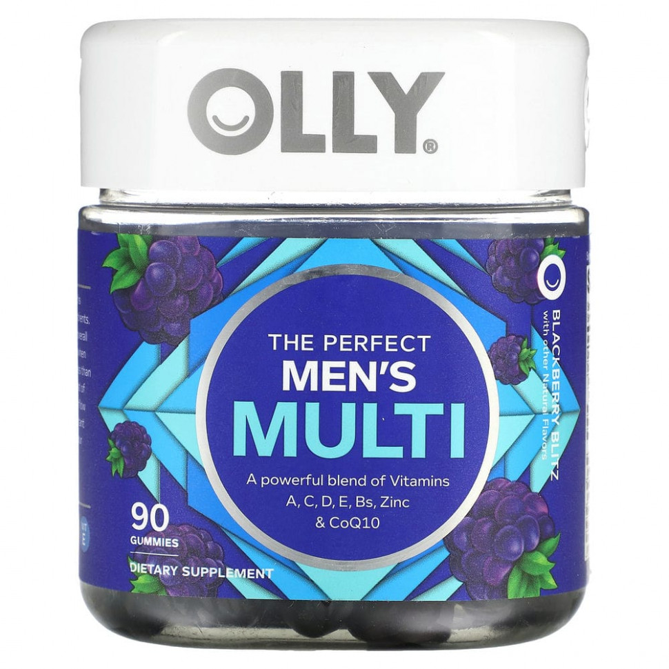  OLLY, The Perfect Men's Multi, Blackberry Blitz, 90      -     , -, 