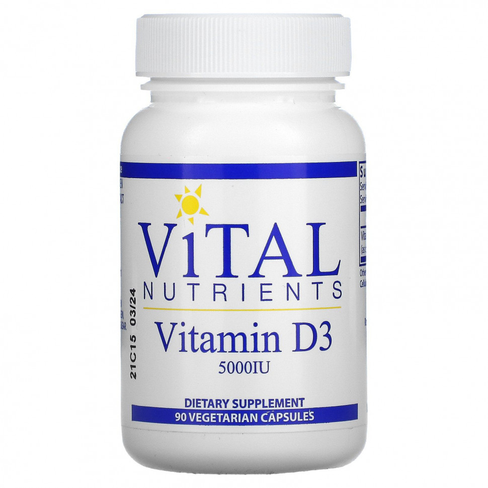  Vital Nutrients,  D3, 5000 , 90      -     , -, 